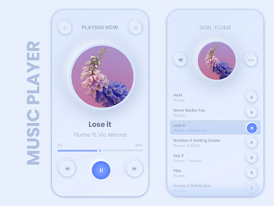 Music Player for App dailyui design thinking graphic design grid guides music app music player typography ui ux