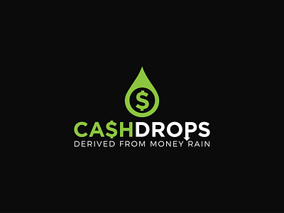 Cash Drop animation app blue brand branding clean design flat graphic icon identity illustration illustrator lettering logo logo design minimal typography ux vector