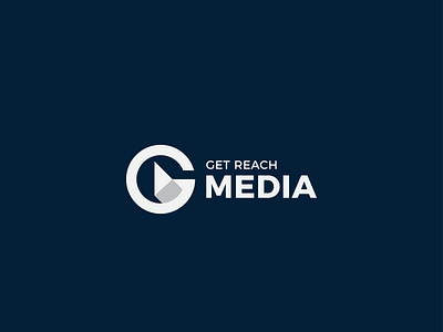 Get Reach Media brand branding design flat g icon gif icon illustration illustrator logo logo design media media icon minimal typography vector