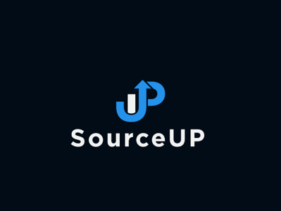 SourceUP Logo design branding business agency finance flat icon illustrator logo logo design minimal startup startup business typography u letter u logo upside vector