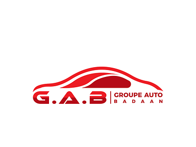 G.A.B White Background auto auto parts auto repair automotive branding car dealership flat g.a.b logo design minimal repair shop