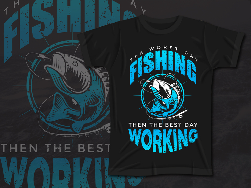 Download Fishing T Shirt Design by Istiak Ahmed Shawon on Dribbble