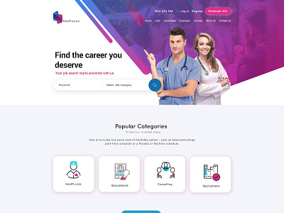 Medical Landing Page job board job search medical healthcare