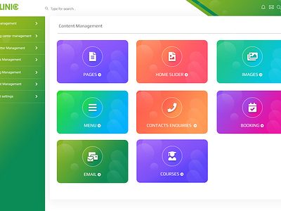 Admin dashboard