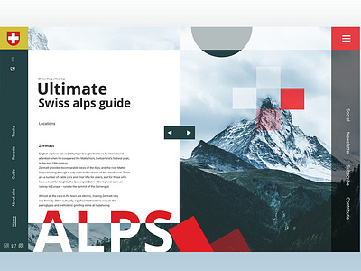 Alp guide landing page beautifull design icon landing page design mountain photoshop portfolio travel ui uiux ux web webdesign website