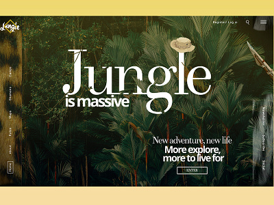 Jungle is massive by Mario Bojic beautifull branding design landing page design photoshop portfolio travel typography ui uidesign uiux ux web webdesign website