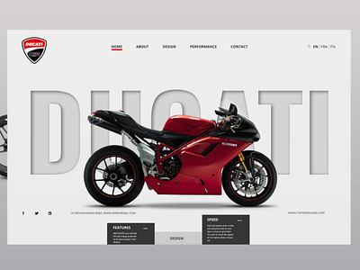 Fast and Ducati ai graphicdesign landingpage photoshop uiux userinterface website