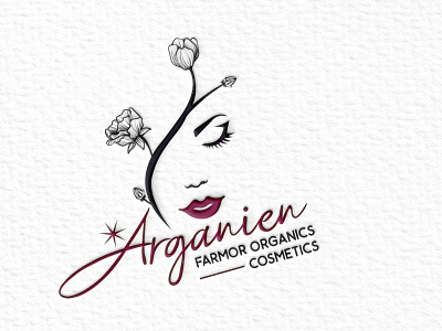 Simple; Natural; Eco-Agriculture; Organic; Herbal; botanical beauty logo cosmetic logo feminine feminine logo