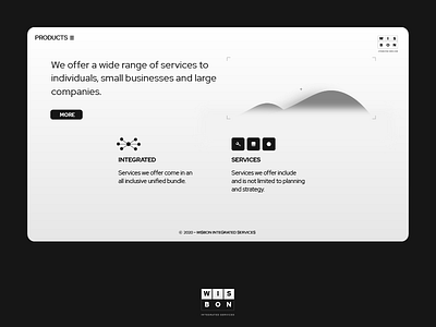 WISBON Integrated Services - Website (Desktop) branding design dribbble marketing typography