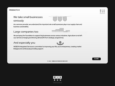 WISBON Integrated Services - Website (Desktop)