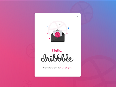 First Shot! design dribbble first shot gradient hello hello dribbble icon illustration shot type typography ui ux