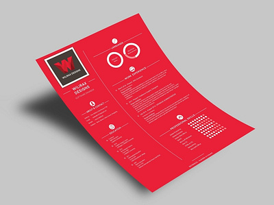 Free Red Resume Template free free cv free cv template free resume free resume template freebie freebies psd resume template