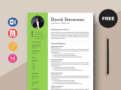 Free Electrical Estimator Resume Template