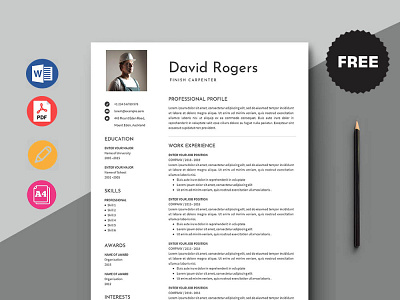 Free Finish Carpenter Resume Template