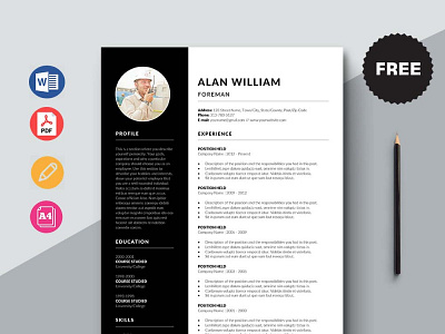 Free Foreman Resume Template