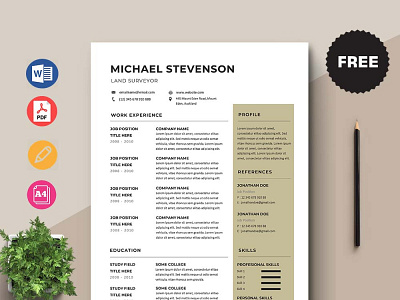 Free Land Surveyor Resume Template