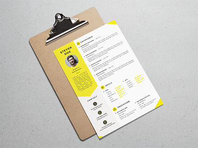 Free Clean Resume Template for Job Seeker curriculum vitae free cv free resume free resume template photoshop print psd resume