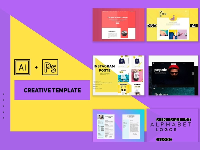 illustrator portfolio template free download