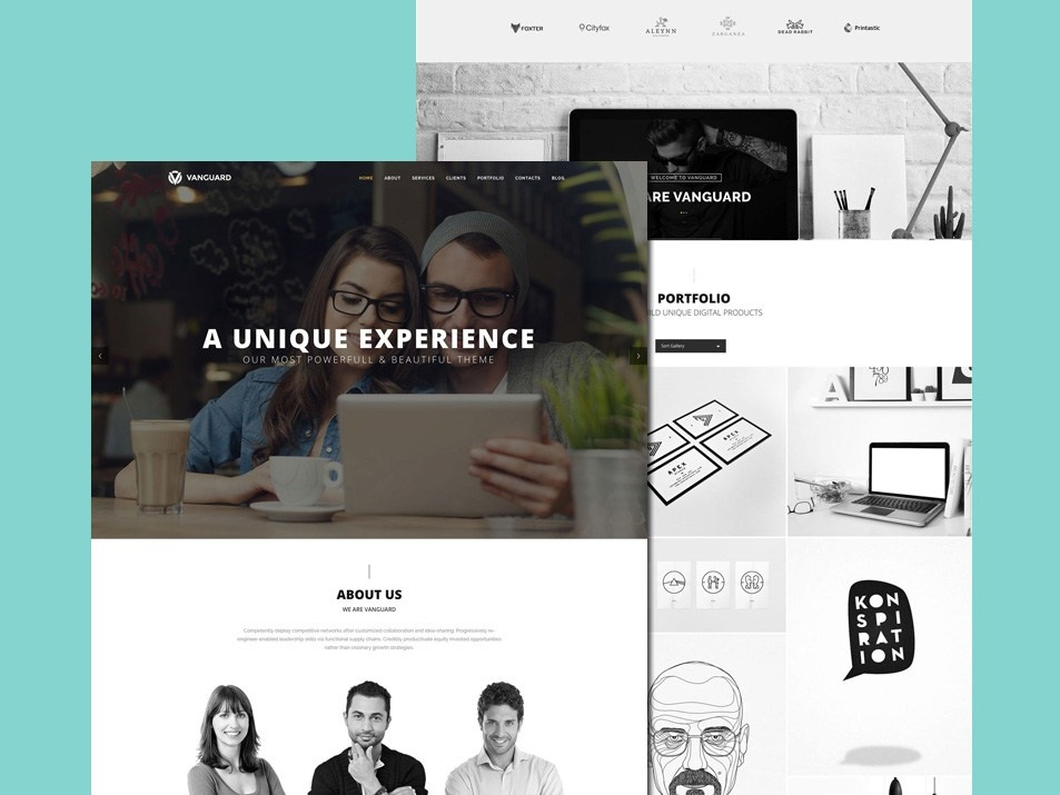 Vanguard – Free One Page PSD Template by Andy Khan on Dribbble