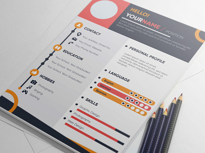Free Colorful Infographic Resume Template ai cv cv resume template eps free cv template free resume template freebie freebies illustrator infographic resume resume cv