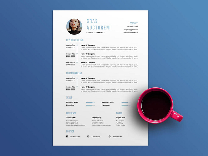 Free Timeline Resume Template with Cover Letter by Andy Khan on Dribbble