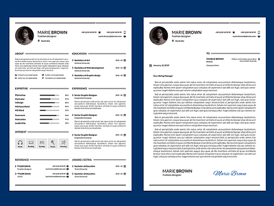 Free Infographic Resume Template with Cover Letter