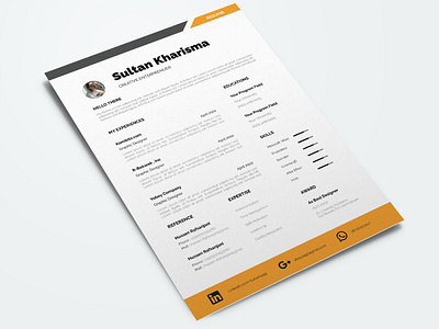 Free Clean Entrepreneur Resume Template By Andy Khan On Dribbble free clean entrepreneur resume template