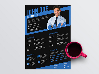 Free Stylish Designer CV Template free free cv free cv template free resume template freebie freebie psd freebies photoshop psd resume template