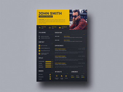 Free Creative Designer Resume Template free free cv free cv template free resume free resume template freebie freebie psd freebies photoshop psd resume template