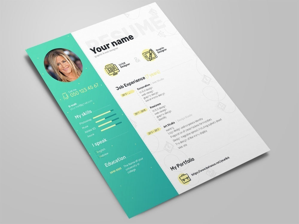 Template Cv Psd