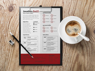 Free Red Resume Template