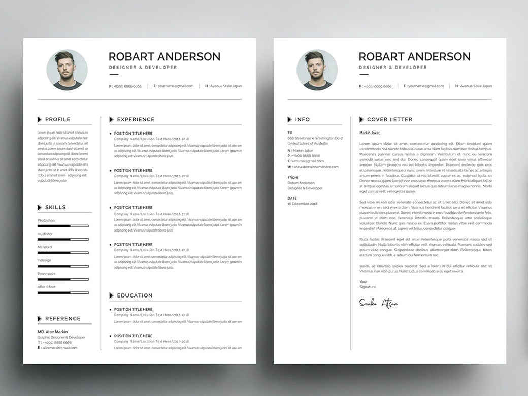 Free Fresh Graduate Resume Template + Cover Letter by Andy ...