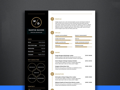 Free Manager CV/Resume Template ai free free cv free cv template free resume free resume template freebie freebie psd freebies microsoft word photoshop psd resume template website