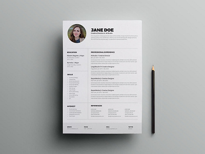 Free Printable CV/Resume Template free free cv free cv template free resume free resume template freebie freebie psd freebies photoshop psd resume template