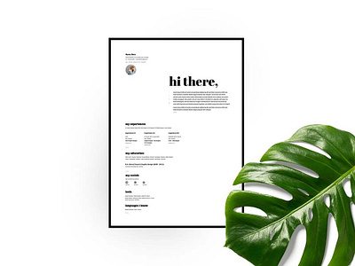 Free Minimal Resume Template With Matching Cover Letter ai cover letter free free cv free cv template free resume free resume template freebie freebies resume resume cover letter