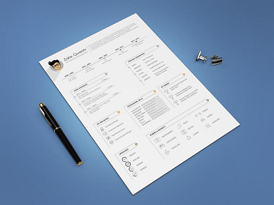 Free Professional Resume (CV) Template free free cv free cv template free resume free resume template freebie freebies photoshop resume template