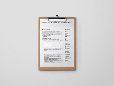 Free Administrative Assistant Template + Example design doc free free cv free cv template free resume free resume template freebie freebies resume template