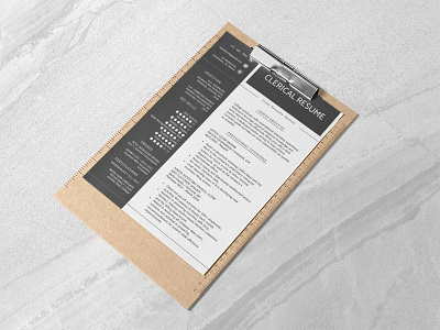 Free Clerical Resume Template doc free free cv free cv template free resume free resume template freebie freebies resume template