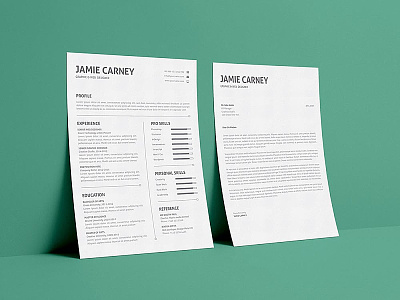 Free Simple Resume Template with Cover Letter design free free cv free cv template free resume free resume template freebie freebies resume template