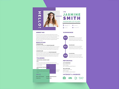 Free Fresh Stylist Resume Template