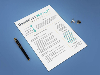 Free Operations Manager Resume Template