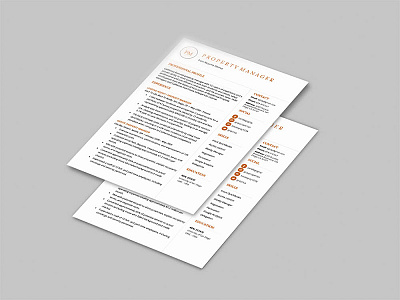 Free Property Manager Resume Template doc free free cv free cv template free resume free resume template freebie freebies resume template