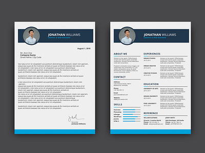 Free Blue CV/Resume Template free free cv template free resume free resume template freebie freebie psd freebies photoshop psd resume template