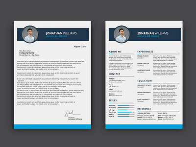 Free Blue CV/Resume Template