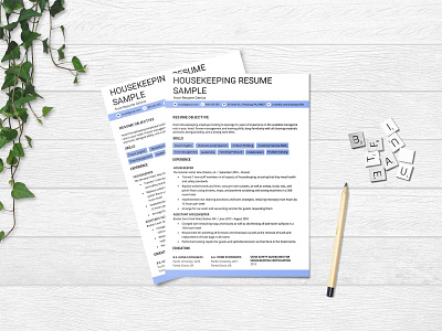 Free Housekeeping Resume Template doc free free cv free cv template free resume free resume template freebie freebies resume template