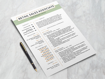 Free Retail Sales Associate Resume Template doc free free cv free cv template free resume free resume template freebie freebies resume template