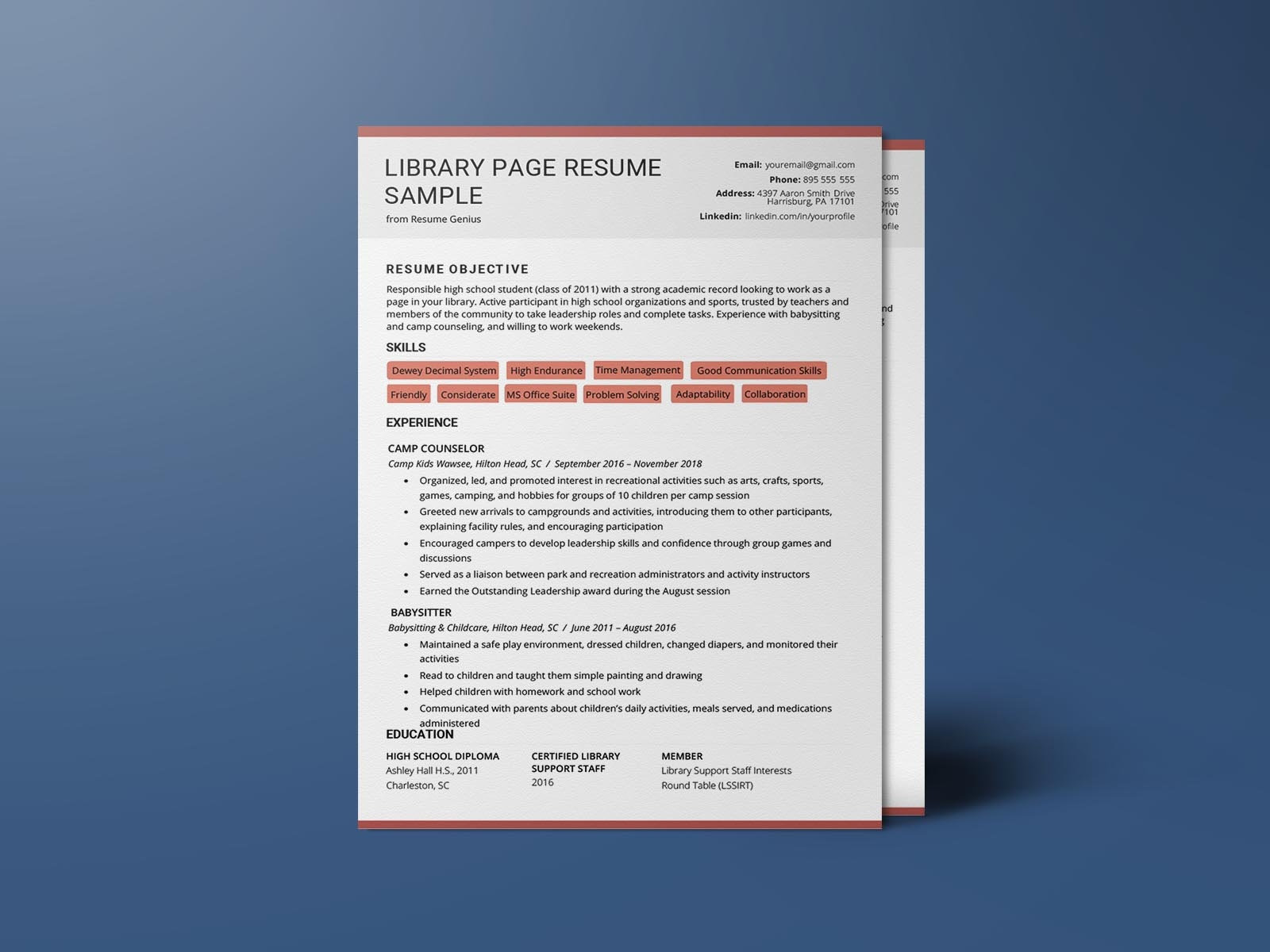 free-library-officer-resume-template-by-andy-khan-on-dribbble