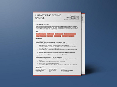 Free Library Officer Resume Template design free free cv free cv template free resume free resume template freebie freebies resume template