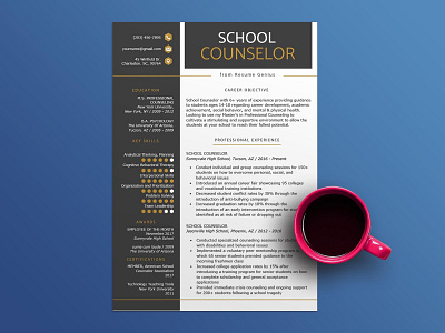 Free School Counselor Resume Template