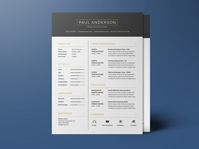 Free Clean CV Resume Template